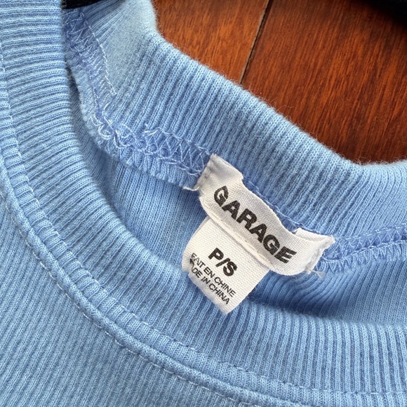 Garage Light Blue Ribbed Top - Picture 2 of 2